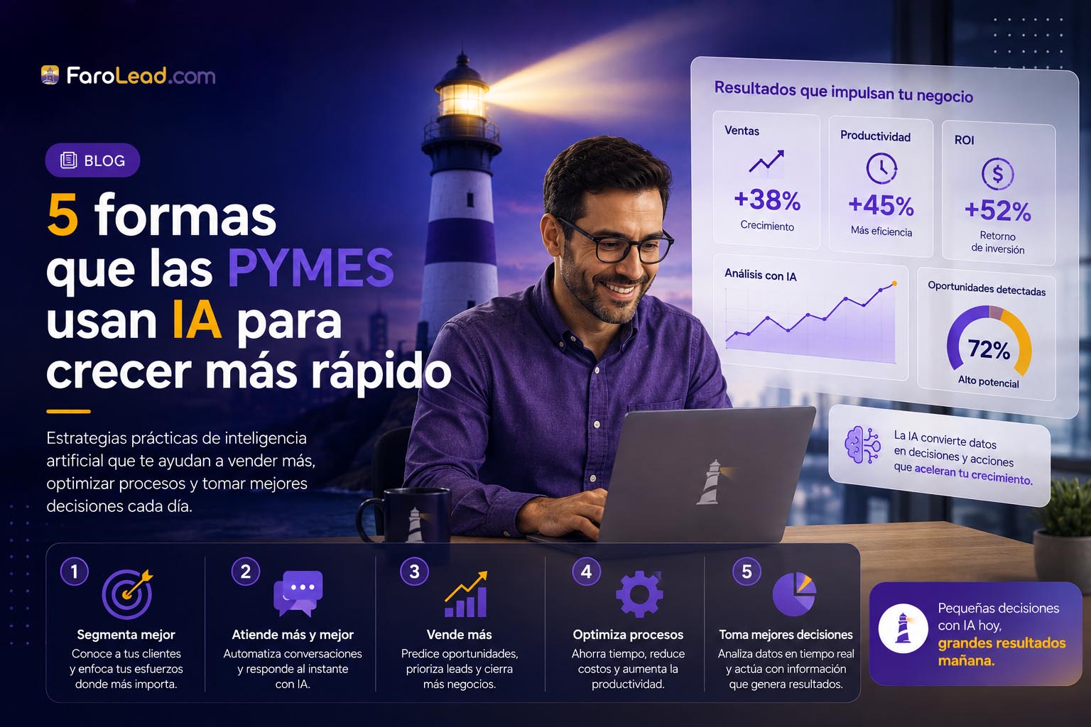 5 formas en que las pymes estan usando IA para crecer mas rapido
